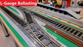 Short update of my railway LGauge ballasting project lego train [upl. by Yseulta]