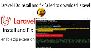 laravel 10x install and fix Failed to download laravel [upl. by Ivatts]