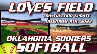 Loves Field Oklahoma Sooners Softball Field Construction Update December 11th 2023 [upl. by Corley]