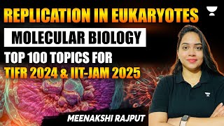 Replication in Eukaryotes  Molecular Biology  Top 100 Topics for TIFR amp JAM  Meenakshi Rajput [upl. by Ezarra497]