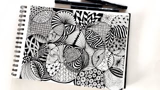 Zentangle art  Zentangle  Doodle art  Zendoodle  Zentangle patterns  Doodle patterns [upl. by Darnell]