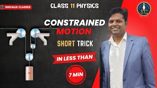 Pulley Block Constrained Motion for JEE amp NEET  Class 11  Short Trick  lawsofmotion [upl. by Oahc]