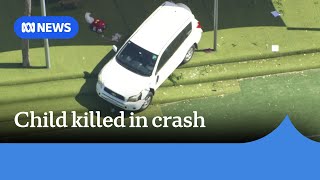 Child killed four injured in horrific car crash at a Melbourne school  ABC News [upl. by Refinnaej]