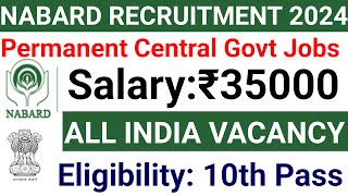 CENTRAL GOVT PERMANENT JOBS 2024 I ALL INDIA VACANCY I [upl. by Llerrahs327]