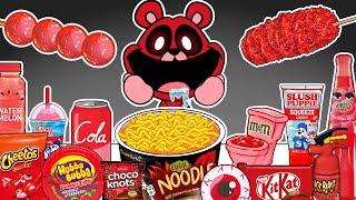 Best of Desserts RED Food Mukbang with Bobby Bearhug  Poppy Playtime Chapter 3 Animation  ASMR [upl. by Syah]