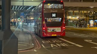 FIRST DAY Stagecoach London YX68UKJ 11024 on Route 242 at Shoreditch 24224 [upl. by Valma]