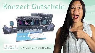 DIY Gutschein für Konzertkarten selber basteln  Bastelideen  Geschenkideen  minipresentscom [upl. by Ally]