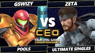 CEO 2024  Gswizy Samus Vs Zeta Snake Smash Ultimate  SSBU [upl. by Anyahs]