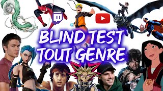 Blind Test Tout genre 4  FilmRépliquesDessinAniméJeux vidéoYoutuberstreamerSérieMusique [upl. by Nolana812]