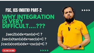 Why integration is difficult than differentiation by Shahzad Ahmed 2ndyearmath differentiations [upl. by Ardnahs]