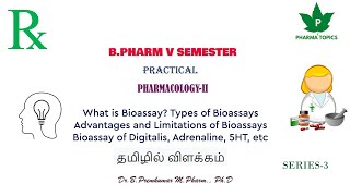 Bioassay its Principles Types DrugsPharmacology PracticalBPharm5SemesterPC2Series3 [upl. by Minta761]