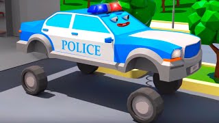 Police Car for Kids  3D Cartoon [upl. by Ailisec]