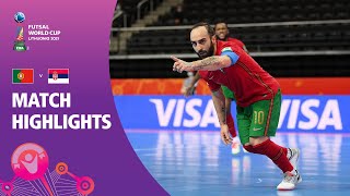 Portugal v Serbia  FIFA Futsal World Cup 2021  Match Highlights [upl. by Einal]