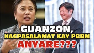 ROWENA GUANZON NAGBAGO NA BIGLANG NAGPASALAMAT KAY PBBM [upl. by Archibald]