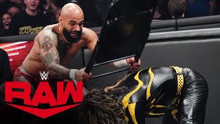 Ricochet blasts Shinsuke Nakamura with a steel chair Raw highlights Sept 18 2023 [upl. by Aeynod818]