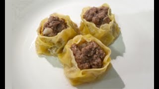 Steamed Beef Dumplings Dim Sim Style 干蒸牛肉燒賣 [upl. by Nelyt1]