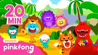 Ganze Folge von Zehn Kleine Kinder  Englisch lernen  Pinkfong Baby Hai Kinderlieder [upl. by Eddra]