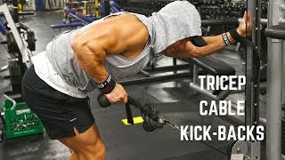 How To Kill It With Tricep Cable Rope KickBacks [upl. by Box]