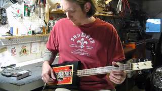 Tune a 3 String Cigar Box Guitar Mike Snowden [upl. by Lilac541]