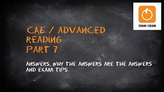 CAE  Advanced Reading part 7 Gapped Text engexaminfo [upl. by Liebowitz]