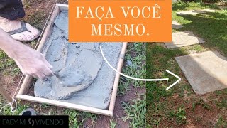 Como fazer PISANTES de concreto para seu jardim [upl. by Quartana]