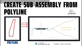 CREATE A SUB ASSEMBLY FROM POLYLINE [upl. by Cardon]