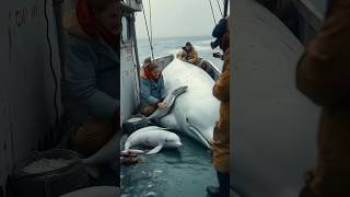 A touching story about a sailor rescuing a mother whale that gave birth on the deck of a ship [upl. by Bernete77]