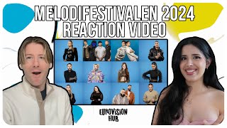 Melodifestivalen 2024 Reaction  Eurovision Hub [upl. by Thomajan]