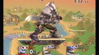 Brawl Hacks  Giant Wolf vs Star Fox Mushroom Stacker [upl. by Enoid]