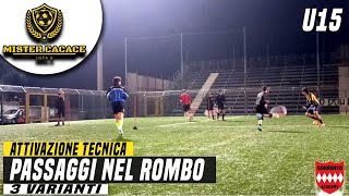 ATTIVAZIONE CALCIO GIOVANISSIMI PASSAGGI NEL ROMBO [upl. by Loma]