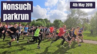 Nonsuch parkrun  4th May 2019  Here We Are Running [upl. by Akcimat]