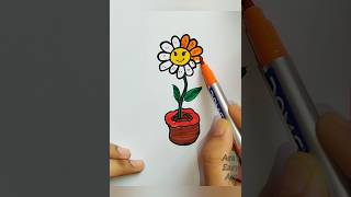 🌼🌻Easy sunflower drawing idea for kids ytshorts easydrawing sunflower viralshorts flowerdrawing [upl. by Orimlede]