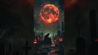 Haunted Halloween Ambience  Spooky Music Under the Red Moon  Halloween Night Sounds [upl. by Aihsiym]