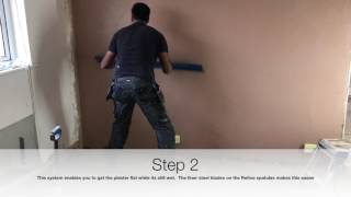 Plastering  Skimming one coat sponge [upl. by Verlie324]