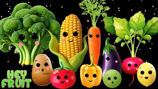 Vegetable Salad Disco Dance SensoryKids sensory Play with MusicHey Fruit Sensory [upl. by El]