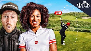 PLAYING ROYAL PORTRUSH WITH THE GIRL THAT HITS IT 400 YARDS [upl. by Elli]