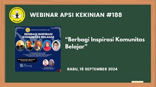 Webinar APSI Kekinian 188 [upl. by Kcam]