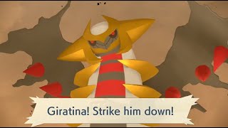 Giratina Reaction in Pokemon Legends Arceus and Final Battle [upl. by Nobie]