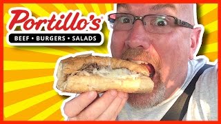 Portillos ♥ Hot Dog and Italian Beef Sandwich Review plus Drive Thru Experience [upl. by Onailerua]