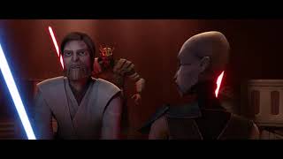 Star Wars la Guerra de los Clones Obi Wan y Ventress vs Darth Maul y Savage Opress Español latino [upl. by Belcher]