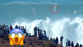 ONDAS GIGANTES NAZARÉ 😱 🌊🌊 😱 WAVES XXL  29102020  EPSILON SWELL [upl. by Amled71]