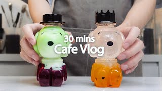 🐬귀여움이 돌아왔다카페브이로그30분모아보기🌈30mins Cafe Vlog카페브이로그Cafe VlogASMRTasty Coffee194 [upl. by Aronoh]