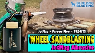 Sandblasting Rim  Wheel with JetMag Abrasive  Farrow Flow Insert  BONUS Tests [upl. by Divine]