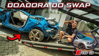 BUSCAMOS A TTRS DESTRUIDA PARA INICIAR O PROJETO SWAP NO GTI MK7 [upl. by Oralee128]