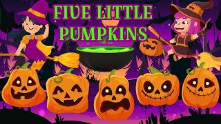 Five Little Pumpkins  Halloween Songs  Five Little Pumpkins Jumping On The Bed  Kids Fun Tube [upl. by Eisdnil]