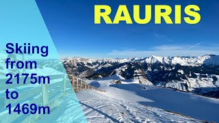 RAURIS Austria  Skiing from 2175m to 1469m  January 1st 2022 [upl. by Ivanna]