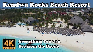 Kendwa Rocks Beach Resort Zanzibar from Drone and from the Beach in 4K [upl. by Atirys351]