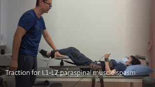 Traction for L1L2 paraspinal muscle spasam [upl. by Flynn33]