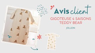 JOLLEIN LA GIGOTEUSE 4 SAISONS TEDDY BEAR TOG 053 918 mois [upl. by Noyes608]