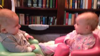 Twin Babies Talking To Each Other For The First Time [upl. by Lord]